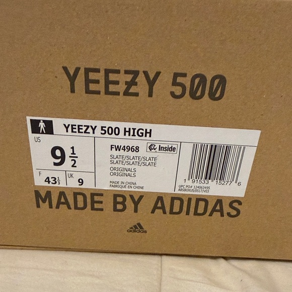 adidas Yeezy 500 High - Charcoal and Cream - Picture 2 of 5